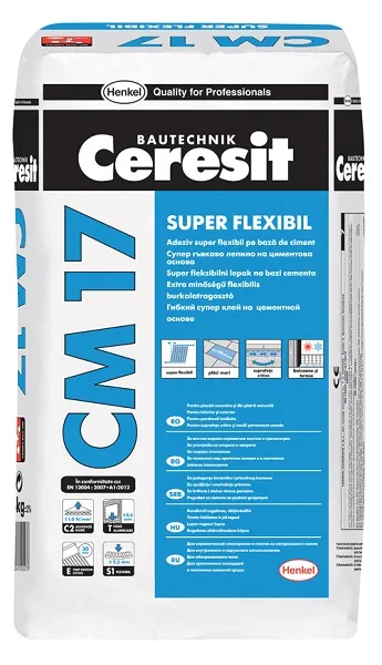 CERESIT CM 17 ADEZIV SUPER-FLEXIBIL PENTRU GRESIE, FAIANTA SI PIATRA NATURALA