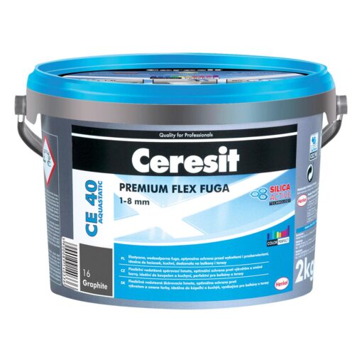 Chit de rosturi Ceresit, flexibil CE40, galeata 5 kg, Grafit