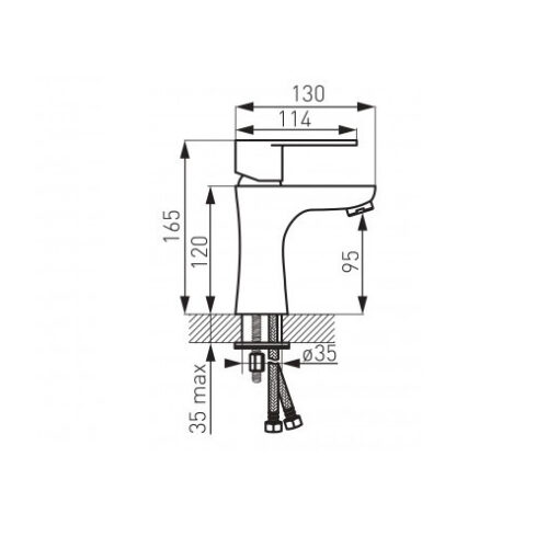 Pachet 2 baterii Ferro ,cada/dus,lavoar+Set dus mobil, negru mat - imagine 4