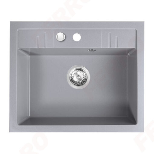 Pachet chiuveta granit Ferro gri 1 cuva 48*58 cu baterie Ferro gri si disperser incastrat pentru detergent lichid Ferro - imagine 8