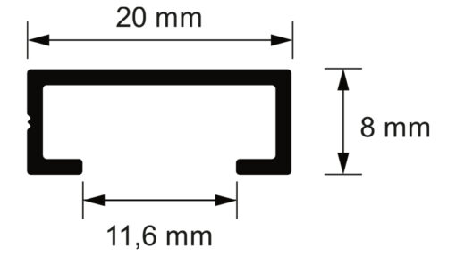 Profil Deco Listello dreptunghiular S12 mat - imagine 3