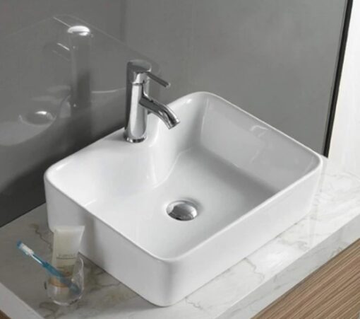 Lavoar ceramica, montaj pe blat 48 cm - imagine 3