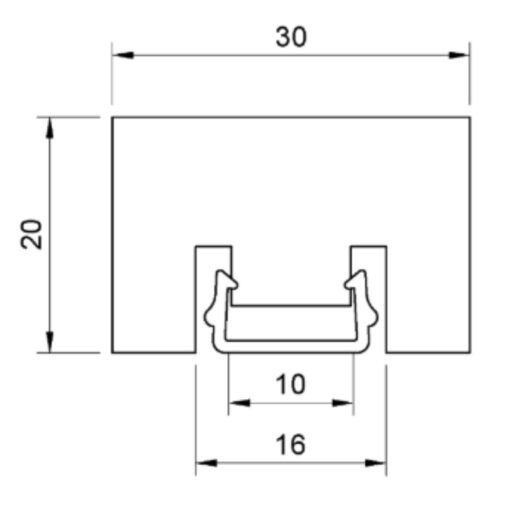 Riflaj Decorativ Stejar A din MDF cu profil de montaj 2800 x 30 x 20 mm - imagine 9