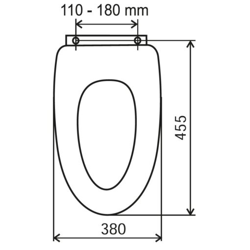 Capac WC Ferro, Soft Close MDF, 44x37cm, Alb - imagine 2