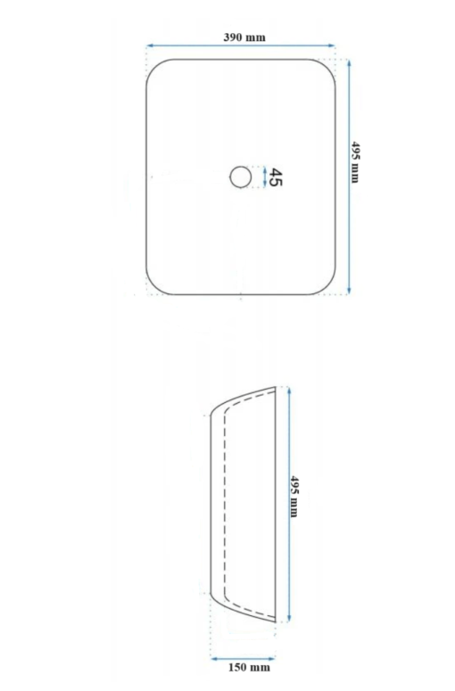 Lavoar ceramic auriu 495x390x150 mm - imagine 2