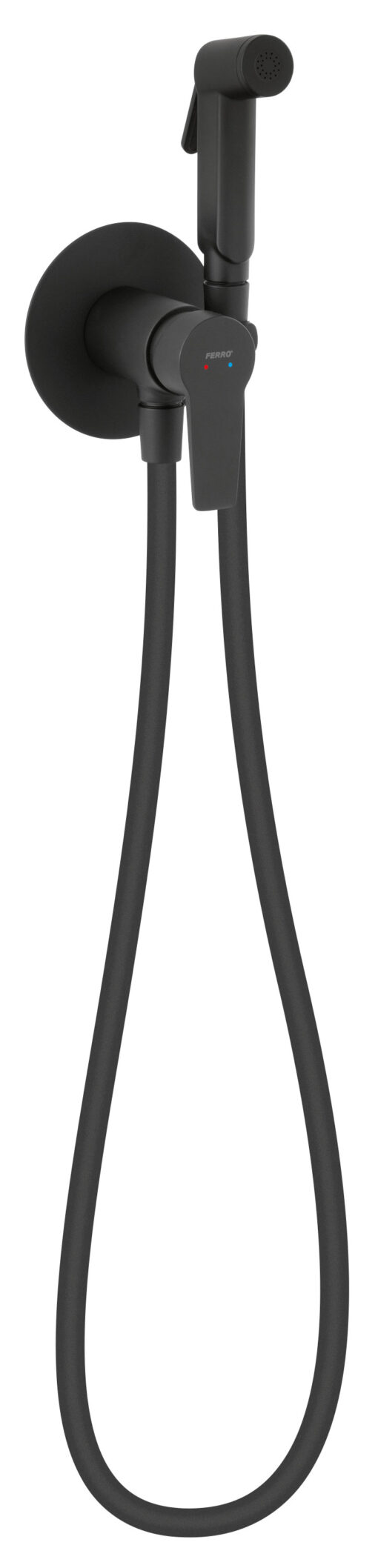 Baterie incastrata pentru bideu, negru mat Ferro Ritto Black - imagine 2