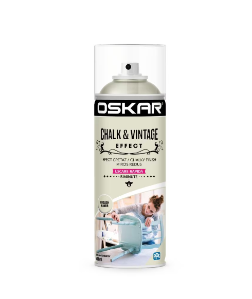Vopsea spray Oskar chalk & vintage efect, english manor Vopsea spray Oskar chalk & vintage efect, english manor