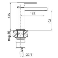 Alternative view of Baterie lavoar Valvex Ars Gun Metal